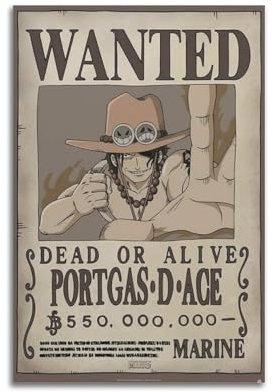 PZLWEFUN Anime-Poster, Motiv: Ace Wanted, dekoratives Gemälde, Leinwand, Wandposter und Kunstdruck, moderne Familienschlafzimmer-Dekoration, Poster, 60 x 90 cm