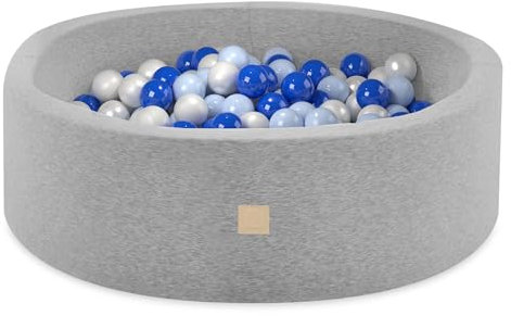 MISIOO - Piscina de bolas inteligente para habitación infantil, 200 bolas de juguete, lavable a máquina, con certificación Öko-Tex de 90 x 30 cm