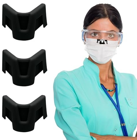 XFSRG Accessoires anti-buée pour lunettes,3 Pièces Pince-Nez Anti-buée, Dispositif anti-buée doux et confortable,Pont de Nez Anti-buée en Silicone réutilisable