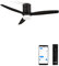 CREATE / WINDCALM S/Ventilador de techo ABS con luz negro con Wifi y mando / 40W, Silencioso, Ø112 cm, 6 velocidades, 3 temperaturas de luz, temporizador, función verano-invierno