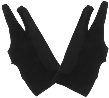PACKOVE 1 Pair Glove for Drawing Tablet: High Elasticity Artist Painting Gloves - Two-Finger to Fit Both Hand - Anti-Smudge Mitten Suitable for Digital Art and Sketching