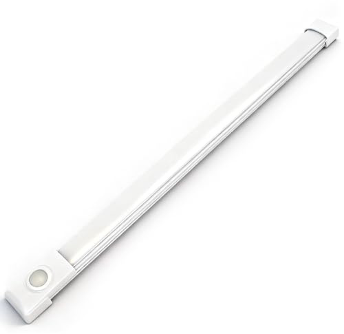 D-lite 12V LED Unterbauleuchte Wohnmobil, LED Lichtleiste 12V 30CM mit Schalter, Warmweiß 3000K, Dimmbar, Ultradünnes Design Aus Aluminium, Ideal für Camper, Wohnwagen, Van und Boot Innenräumen IP44