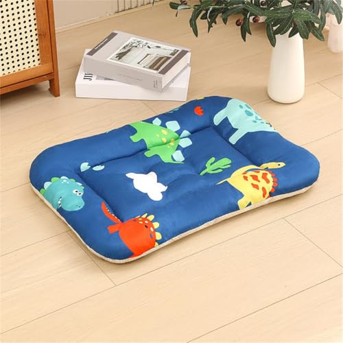 Odot Weihnachten Hundebett Grosse Kleine, Kleines Katzenbett, Hundekörbchen aus Plüsch, Hundekissen Waschbar, Weiche Polsterung, rutschfest Hundesofa (Dinosaurier,L)