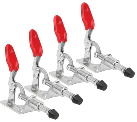 Bewinner 45kg Toggle Clamp 4 Pack, Push Pull Arrow Storage Case Toggle Clamp Fixed Lock Load, 190° Handle Opening GH-301AM Hand Tool for Woodworking Welding Mold Making Electronic Assembly