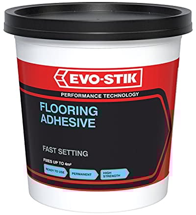EVO-STIK Flooring Adhesive, High Strength, Fast Setting, Ready to Use, Solvent-Free, For Use On Porous Floors, 1L