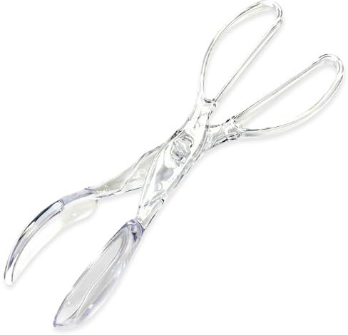 Chef Craft 20353 1-Piece Premium Plastic Salad Tongs, Clear, 11-1/4-Inch by Chef Craft