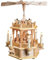Richard Glässer Seiffen Weihnachtspyramide Christi Geburt, 33 cm hoch, elektrisch beleuchtet und angetrieben, original Erzgebirge
