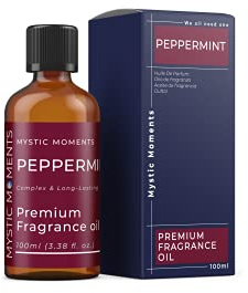 Mystic Moments | Peppermint Fragrance Oil | 100ml | Peppermint notes create a peppermint scent for candles, soaps, wax melts and diffusers.