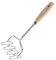 Westmark Kartoffelstampfer, Länge: 34 cm, Rostfreier Edelstahl/Holz, Silber/Hellbraun, 61272270