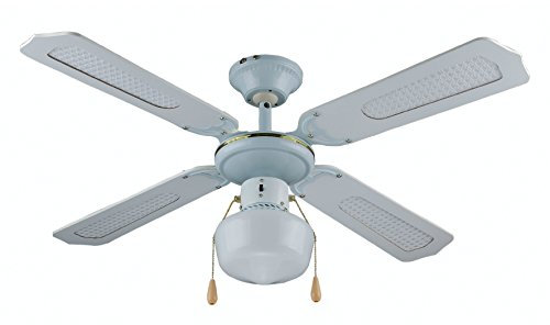 Kooper Ventilatore da soffitto con 4 Pale, 106 cm, Bianco 60 W
