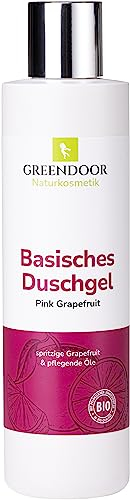 GREENDOOR Basisches Bio Duschgel Pink Grapefruit 250ml biologisch abbaubar, Natur für die Haut, fruchtig herb, natürlich ohne Silikon Sulfate Parabene, outdoor geeignet