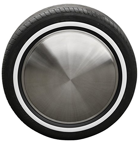 Universell passendes Radzierblendenset (2 Stück) 15 Zoll - Moon Caps für PKW, Oldtimer (aus Edelstahl)~