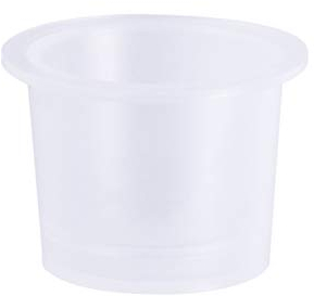 ULTNICE 100 StüCk Einweg Tattoo Ink Cups 15mm GroßE WeißE Kunststoff PigmentbehäLter FüR TäTowierung Und Wimpernanwendung