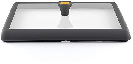 CASTEY - Tapa Cuadrada de Cristal Templado, 40 cm, para Bandejas de Horno y Sartenes, Aro y Pomo de Silicona, Resistente y Duradera, Sujección Cómoda, Fácil de Limpiar