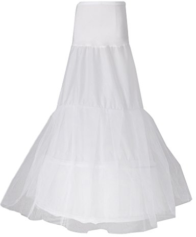 Sharplace Weiß Petticoat Unterrock Kleid Unterkleid Reifrock Fischschwanz Brautkleid Underskirt Crinoline Umfang 102 cm