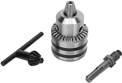 Portabrocas de taladro 3.0-16MM 1/2-20UNF, Portabrocas Tipo Llave con Adaptador de Vástago Redondo