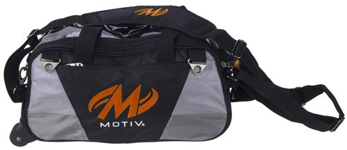 MOTIV Unisex-Erwachsene Ballistix 2-Ball Tote Bowling-Taschen, Schwarz/Orange, Einheitsgröße