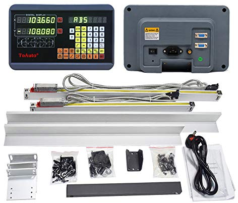 FASTTOBUY 25,4 cm (10 Zoll), 101,6 cm, 2-Achsen-Digital-Ablesung DRO-Display, 5um Präzisions-TLL-Glaswaage für CNC-Fräsdrehmaschinen, (250 mm / 1000 mm), 2-3 Werktage