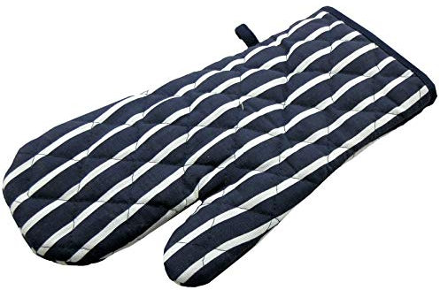 Seaquin Butchers Stripe Single Oven Mitt, in a Choice of 7 Colours Navy (62867)