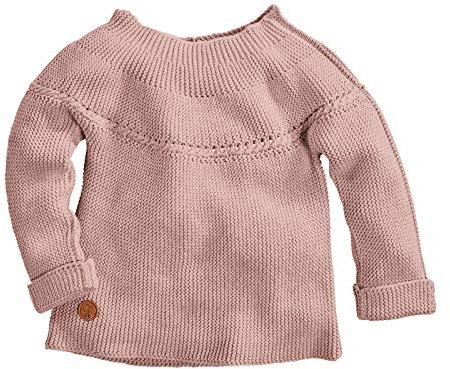 Bio Kinder Strickpullover 100% Bio-Baumwolle (KbA) GOTS zertifiziert, Rose, 98/104