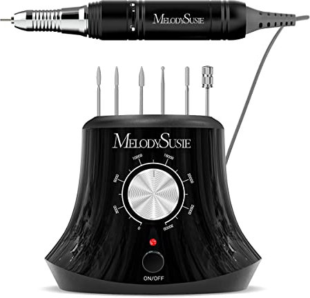 MELODYSUSIE Scarlet Nail Drill 30000RPM, Professional Low Noise, Low Vibration, Electric Nail Files, Nail Drill for Acrylic Nails and Gel Nails, Electronic equipment,(Black)