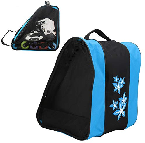 VGEBY Inliner Rucksack, Rollschuh Tasche 3 Lagen Schlittschuhtasche Einschulter Tasche Leisure Sportausrüstung Skates Packsack(Blau)