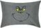 EXPRESS-STICKEREI Lustiges Kissen mit Füllung | Böser Smiley Dekokissen gefüllt Zierkissen Couch-/Sofakissen groß | Anti Weihnachten Polsterüberzug Bestickt | Kinder Geschenk | 40x60cm | grau