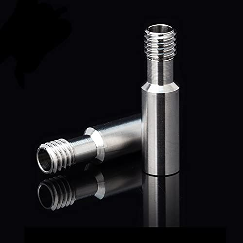 2 Stück Upgrade Gr5 Titanlegierung CR10 Hals Ender 3 V2 HeatBreak Rohr für Creality CR-10, S4 S5, CR10S, Ender3, Ender 3 Pro, CS3 Hotend 3D-Drucker