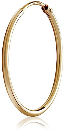 NKlaus Einzel Creole 333 Gelbgold 8 Karat gold Ohrring 1,5mm starke Goldohrrig