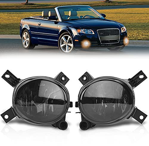 TangMiGe Nebelscheinwerfer für Audi A4 A3 S3, 8EC 8ED 8H7 8HE 8P1 8PA 8P7, V-System S-Linie Stoßstange Version, 05/2003-05/2013, H11, 1 Paar, Schwarz Smoke Objektiv