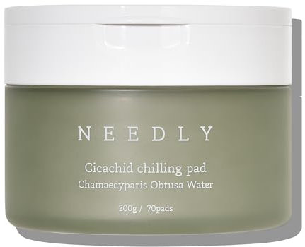 NEEDLY Cicachid Chilling Toner Pad, kühlendes und beruhigendes Pad, veganes zertifiziertes Wattepad