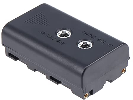 FOTGA Netzteil NP-F-Dummy-Batterie DC-Koppler Ersatz von NP-F960/750/770/970 mit DC-Eingang und DC-Ausgang zur Stromversorgung der DSLR Kamera Field Monitor LED-Licht