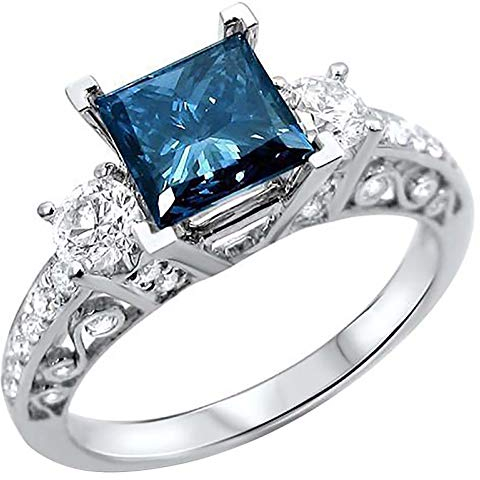 ROMIDA Diamant Ringe Silber Stein Ring mit Zirkonia Kristallen, Frauen Silber Stein Ring Damen Fingerringe Damenring. Klassik Silber Schmuck Mädchen Frauen Mädchen Schmuck