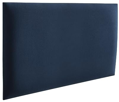 RAVIO Wandpaneele gepolstert | 3D Wandverkleidung mit Schaumstoff | Wandkissen als Kopfteil für Bett | Wanddekoration für Schlafzimmer, Kinderzimmer, Büro, Diele | (Navyblau, 50 x 30 cm)