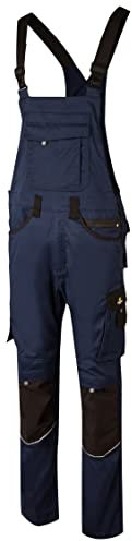 Hans Schäfer Workwear HSW Professional – Latzhose für Herren – Lange Arbeitshose mit Knietaschen – Bequem, strapazierbar und qualitativ – Navy, 27