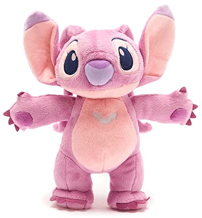 Disney Store Peluche de Ángel Que se Mantiene de pie, Lilo y Stitch, Altura: 28 cm, Peluche de la tierna Extraterrestre cósmica con Detalles Bordados, de Tejido Muy Suave, para Todas Las Edades