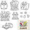 craspire Katzen Transparente Stempel Für Die Kartenherstellung, Dekoration, Scrapbooking, Lesende Katzen Silikonstempel Zum Prägen von Fotoalbum-Dekorationen