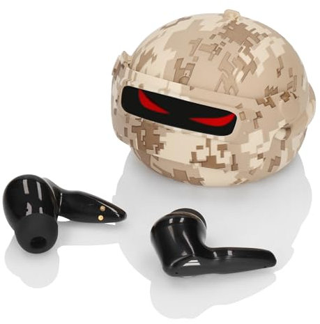 d-.-b PROCESOR Écouteurs sans Fil au Design Soldat - Longue durée de Vie de la Batterie - Bluetooth 5.3 - Son Hi-FI cinéma - IPX-5 - Mode Jeu et Musique - Son Surround 9D - Basses dynamiques