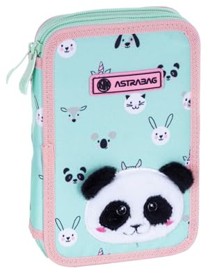 ASTRABAG 503023025 TEDDY PANDA Mäppchen, Green