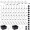 FRIMOONY Pegboard Haken Sortiment, Peg Board Zubehör, zum Organisieren verschiedener Werkzeuge, 110 Stücke, 50 davon Peg Locks