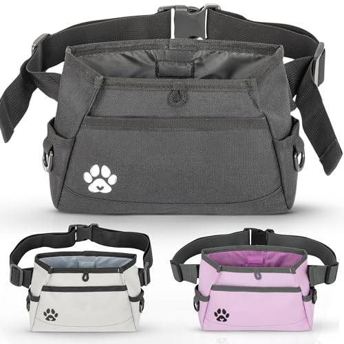B&B Farmhouse Leckerlibeutel für Haustiertraining – individuelles Design – Leckerli-Tasche für Hundetraining und Verhaltenshilfen – Bauchtasche für Spaziergänge mit dem Hund – Welpen-Leckerli-Tasche &