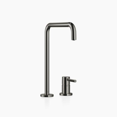 Dornbracht META Square Küchenarmatur, Zweilochbatterie, Ausladung 235mm, Einzelrosetten, 32815861-19, Farbe: Dark Chrome