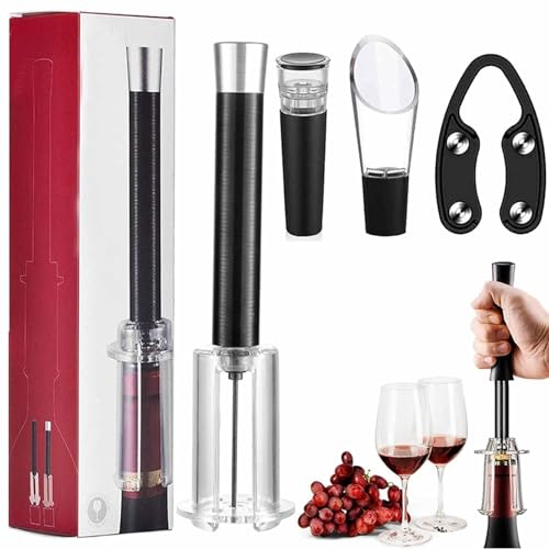 Wine Opening Set, Air Pressure Pump Wine Opener Set, Air Pressure Pump Wine Opener for Removing Cork, Portable Bottle Opener Pump Needl, Corkscrew Cork Remover