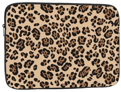 Leopard Print Printed Laptop Sleeve Protective Case 15 Inch For Ultimate Protection - Tablet Briefcase Bag
