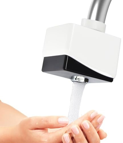 Zoeson Dispositif intelligent d'économie d'eau à induction, fixation de robinet avec détecteur de mouvement, 6 adaptateurs, batterie intégrée de 4000 mAh