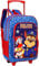 Paw Deluxe Trolley Backpack Childrens Travel Bag Kids Character Luggage Carrier Suitcase with Side Mesh Pockets Boys Chase Design