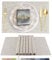 ARTAND Platzsets Abwaschbar 12er Set Vinyl Tischsets für Esstisch Küchen Platzset Dauerhaft PlatzdeckenTischzubehör -12er Set, 02 Beige Weiß