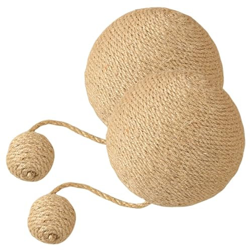 Ahuuen Sisal rascador para Gatos, Bola rascadora para Gatos | Juguete versátil para Gatos Bola de sisal Bola rascadora para Gatos de sisal,Bola rascadora de sisal de Juguete Interactivo para Mascotas