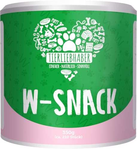 Tierliebhaber – W-Snack Hundeleckerli kaltgepresste Hundesnacks – Ergänzungsfuttermittel zur Unterstützung des Darmmilieus – Mit Insektenproteinen, Wermutkraut & Kürbiskernen – 350g (ca. 210 Stück)