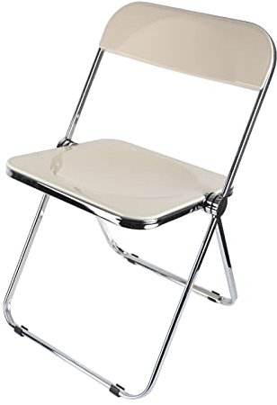 Modern Transparent Acrylic Chair with Electroplated Silver Legs for Clothing Store Photography Makeup and Living Room Stylish Milky White Seat